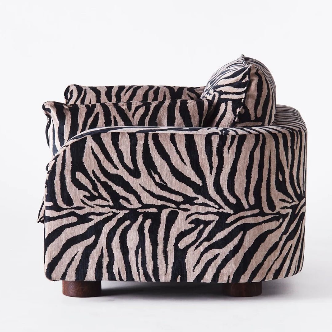 Dusty Deco Miles Love Seat Zebra - Batten Home