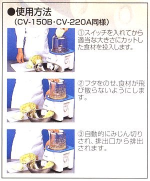 プロシェフ バーチカルフードカッターCV-150B/調理機械/みじん切り