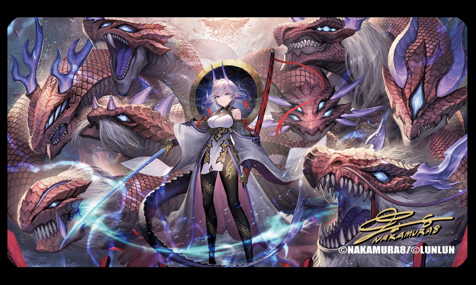 ☆新作☆中村エイト先生☆描き下ろし☆九頭龍フルアート☆プレイマット