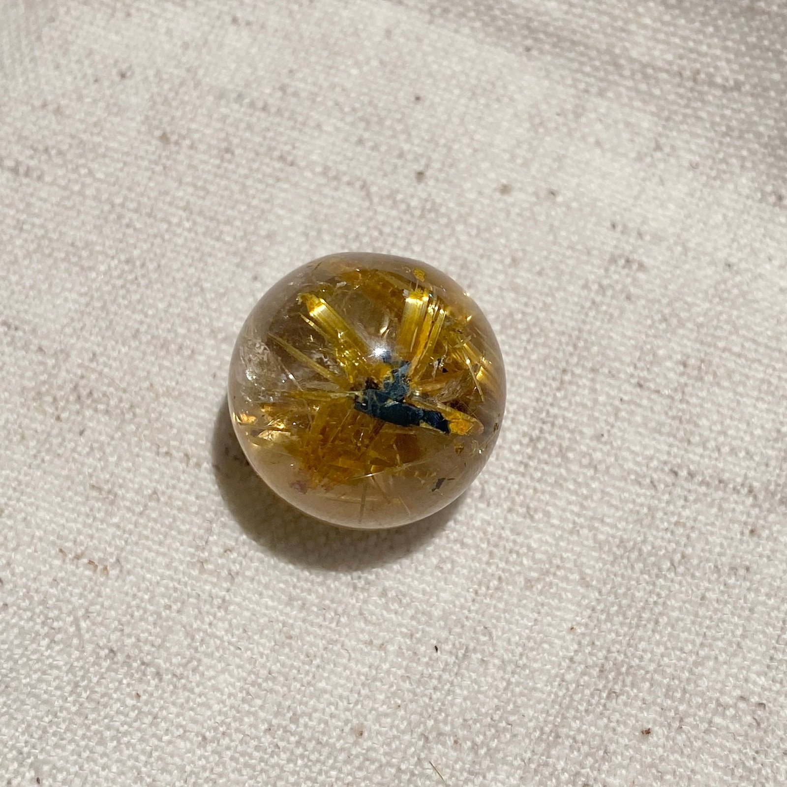 Φ17.7mm【ゴールド タイチン ルチル クォーツ】 スフィア ゴールド