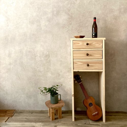 チェスト 北欧 木製 玄関収納 かわいい四つ脚 3段引き出し収納 ウッド