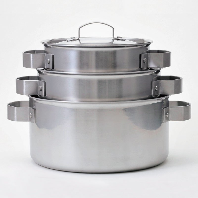 フライングソーサー 三層鋼(アルミ)クラッド 両手鍋24cm【レビュー