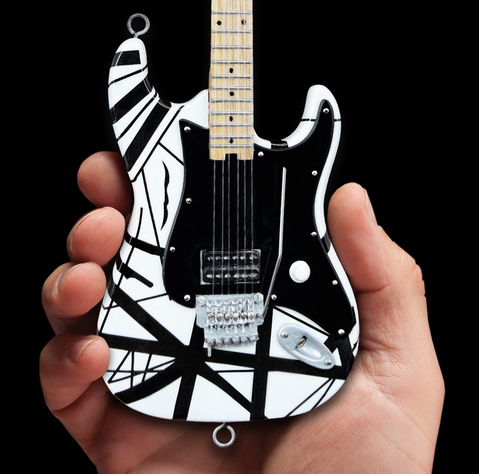 Eddie Van Halen Striped Series Black & White Mini Guitar Model
