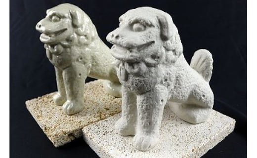価格変更】富盛の石彫大獅子【レプリカ】2体セット - シーサー 民芸品