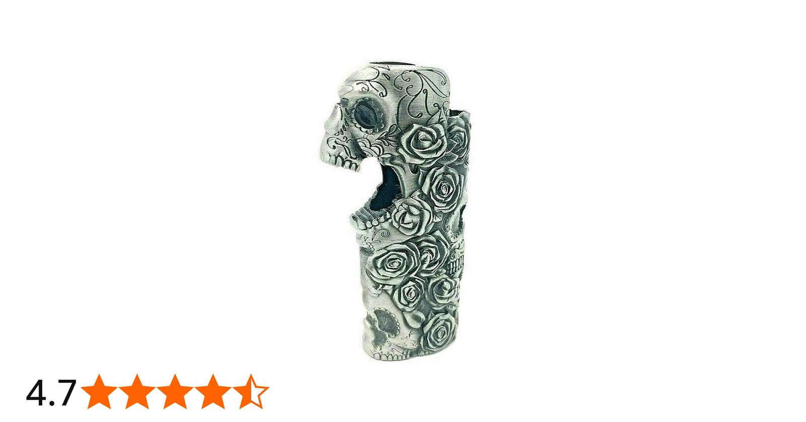 Amazon.co.jp: ローズスカルスケルトンメタルライターケースカバー