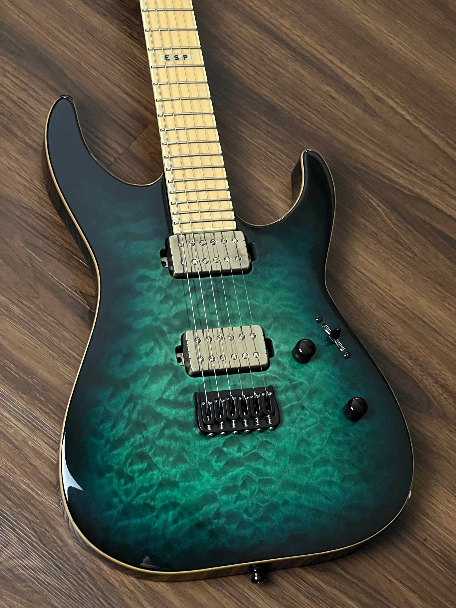 ESP E-II M-II NT - Black Turquoise Burst – nafiriguitar.com