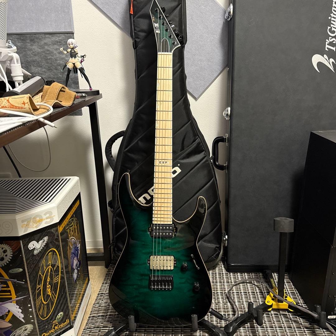 ギター E-II M-II NT HS QM Black Turquoise Burst ESP E-II M-II NT - Black Turquoise Burst – nafiriguitar.com