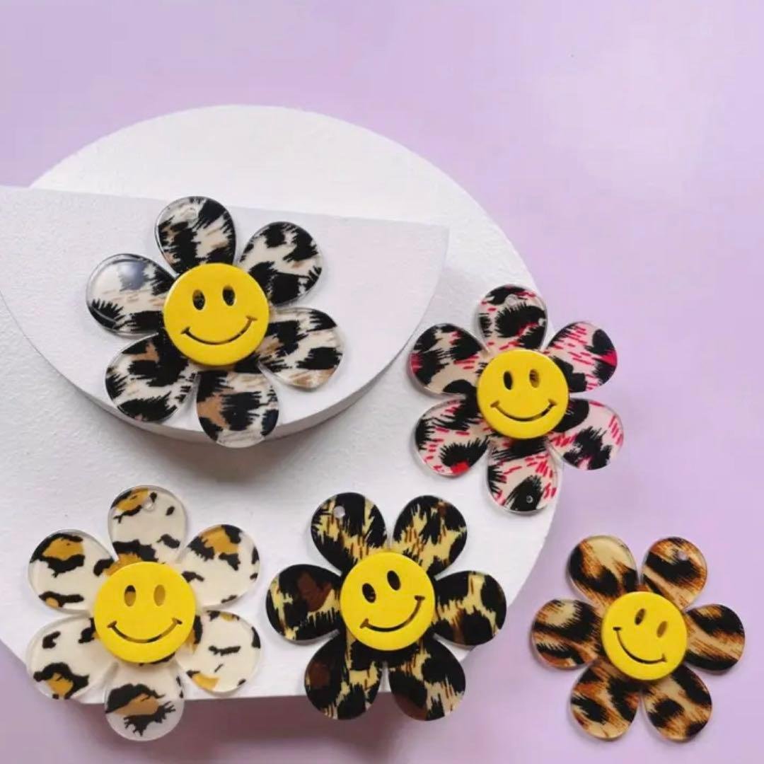 ニコちゃん資材　　　5個 379【2個】ニコちゃん チャーム M 選べるカラー 【8色展開